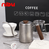 NIBU Barista ensemble d'outils Pour verser sur la cafetière, Kit de goutteurs de cafetière, ensembles de thé à café Pour cadeau