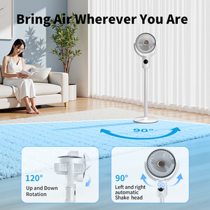 Wholesale Price Floor Fan 4 Modes <b>Adjustable</b> <b>Table</b> Tower Usb 9h Timing Power Portable Circulating with Remote Wd-289 Home - Product Image 3