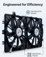 Ensemble de ventilateurs de radiateur électriques doubles pour Nissan X-Trail T32 2014-2019 Rogue T32 Koleos OE 21481-4CL0B