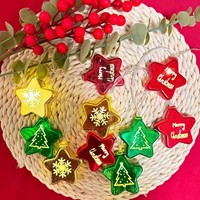 JeeFine LED Weihnachtsbeleuchtung Galvanisierter Stern Weihnachtsbaum Fünf-Sterne-Kugel Dekorationslicht Bunte Lichter Vitrinenbeleuchtung 36V 2m/3m/6m