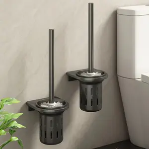 Wall Mounted Household Toilet Brush With No Dead Corners No Punching Holes Bathroom Cleaning Brush