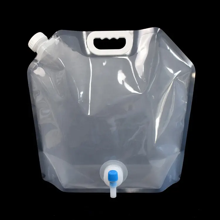 Musluk ile özel logo su vanası çanta 10 litre plastik sıvı ambalaj torbaları kabul