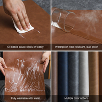 Napperons en cuir 45x30cm, imperméables, résistants à l'huile et à la chaleur, pour une présentation élégante de la table, pour dîner, déjeuner, café, lavables, durables, fabriqués en usine