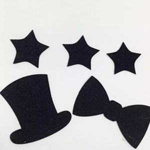 ท็อปเปอร์เค้กน้ำผึ้งและรสหวาน 4 ชิ้น หนวดดำ ผูกโบว์ หมวก สำหรับตกแต่งงานวันเกิด - Product Image 4