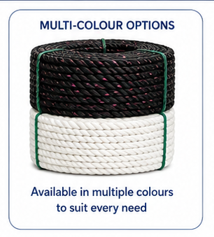 Corde en polyester torsadée noire de qualité supérieure, haute résistance, résistante aux UV, à l'humidité et à l'abrasion, durable, pour la marine, l'industrie et l'agriculture - Product Image 6