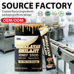 Bâtonnets de miel de Shilajit pur de l'Himalaya en gros, OEM, enrichis en minéraux multiples et en acide fulvique, pour stimuler l'énergie et soutenir le système immunitaire - Product Image 1