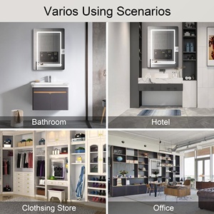 Riscaldatore di fabbrica Display temperatura Blue_tooth sbrinatore rotondo Smart Touch Screen <span class=keywords><strong>TV</strong></span> retroilluminato specchio da bagno - Product Image 3