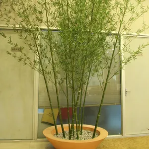 Empresa de Bonsai Artificial de hojas de bambú palos planta árbol Artificial de las plantas los árboles de bambú