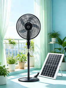 Ventilateur solaire 16 pouces 25W avec batterie lithium 10000mAh, panneau solaire mono 12W, commande manuelle à 3 vitesses, ventilateur sur pied d'urgence avec USB - Product Image 6