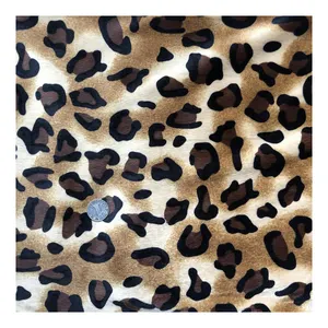 100% Polyester Tiger Pattern Printed Soft Short Pile Velboa Fabric Plush Velvet Fabric