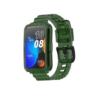 Forwelleny Sunlight Change Couleur Clear TUP <span class=keywords><strong>Band</strong></span> + Coque pour <span class=keywords><strong>Huawei</strong></span> <span class=keywords><strong>Band</strong></span> 10/9/8/7/<span class=keywords><strong>6</strong></span> Galaxy Fit 3 Strap - Product Image 5