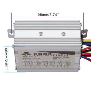 GOOFIT Régulateurs <span class=keywords><strong>de</strong></span> <span class=keywords><strong>vitesse</strong></span> <span class=keywords><strong>de</strong></span> moteur à brosse DC 36V 500W <span class=keywords><strong>pour</strong></span> scooter électrique Tricycle Brosse E-Bike Bicycle - Product Image 2