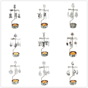 Benutzer definierte Karussell Kerze rotierende Windmühle Spinning Tee licht Kerzenhalter <span class=keywords><strong>Rotary</strong></span> Kerzenhalter für Weihnachts fest Geschenke - Product Image 6