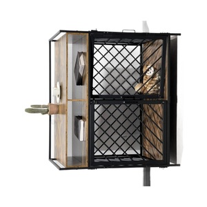 Grande cage en bois épaissie pour chiens de type Alaskan Malamute et Golden Retriever, avec armoire multifonctionnelle intégrée. - Product Image 5