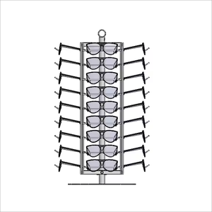 Cửa hàng bán lẻ Kính mắt nhà máy bán công bằng sắt Vòng kim loại giá Đứng Xoay Kính mát Countertop hiển thị - Product Image 3