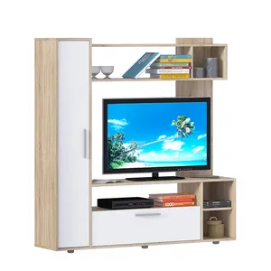 Meuble tv de haute qualité avec porte blanche, design moderne