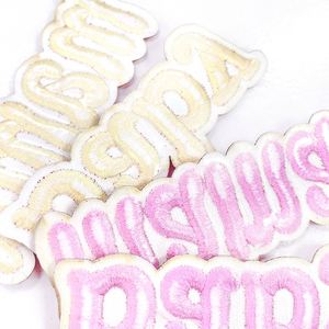 Nuevo Parche Termoadhesivo con Borde Dorado Brillante, Estilo Madre-Hijo, Bordado Exquisito Rosa, Mamá y Bebé - Product Image 5