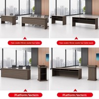 Table de conférence et de formation moderne en forme de barre, prix de gros, mobilier de bureau, taille et couleur personnalisables