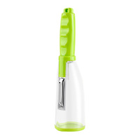 Multifunctionele Plastic Keukengadget Handleiding Pp Wortelschilmes Met Opbergdoos Voor Het Schillen Van Groentefruit