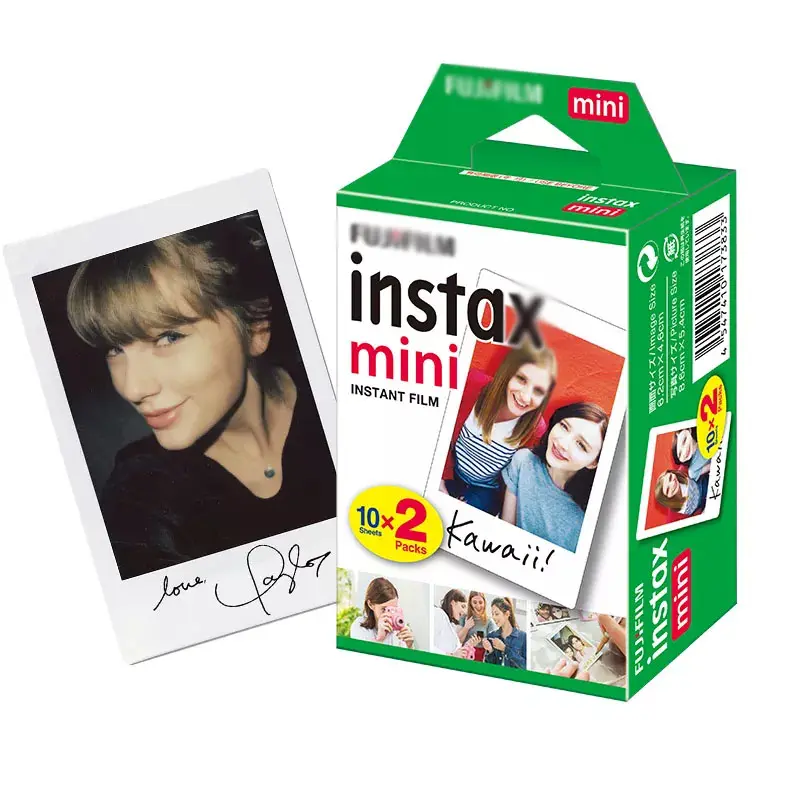 Индивидуальная мини фотобумага 11 9 8 пленка 10 листов белая рамка двойная упаковка мини мгновенная пленка для камеры Fuji Instant