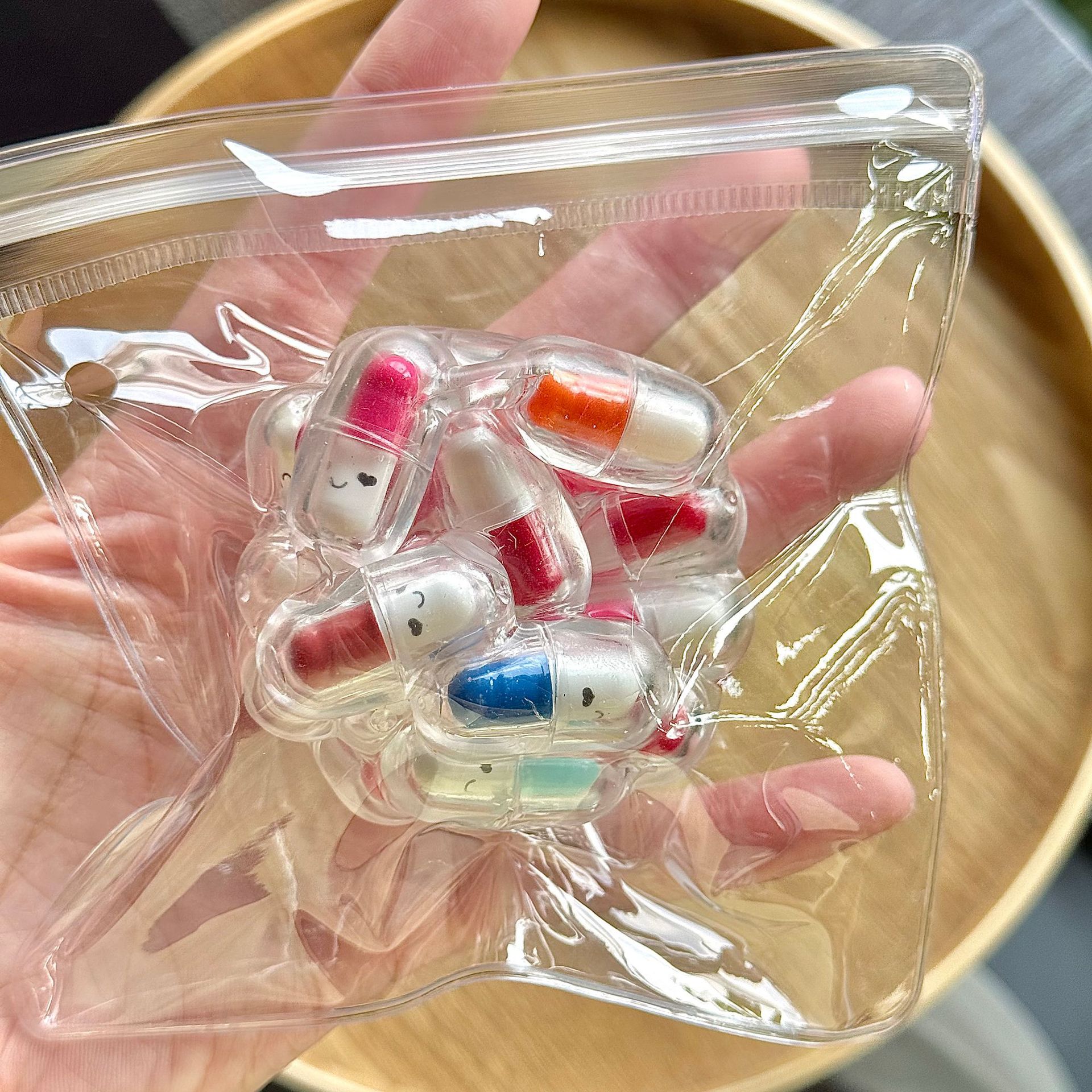 20559-Happy face Capsule Rattle Ball