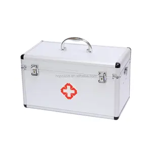 Waterproof aluminum emergency first aid storage case medical carrying case