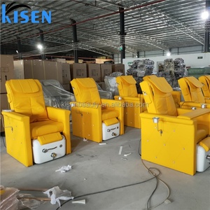 Kisen Modern Pedicure Chair Nail Bed Electric Recline Automatic Massage with Colorful Surf Pump Salon Customized Furniture - Product Image 6