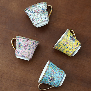 Jingdezhen Porcelain Coffee <b>Cup</b> European Style Hand Painted Flowers Gold Trim Afternoon <b>Tea</b> <b>Set</b> - Product Image 1