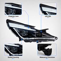 Ensemble de phares LED BK pour Hyundai Sonata 8 2011-2014, projecteur DRL, clignotant séquentiel, plug and play