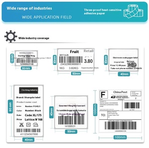 Autocollants adhésifs perforés pliables 4x6, papier thermique auto-adhésif, revêtement UV, inscription possible, forte adhérence, forme oblongue - Product Image 5