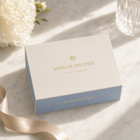 Emballage cadeau pour soins de la peau avec logo personnalisé imprimé à chaud sur velours EVA style livre