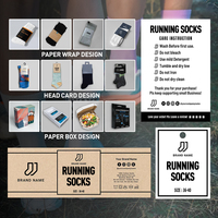 Chaussettes de course personnalisées à séchage rapide pour jeunes, respirantes, de performance, avec logo sous le pied, pour le sport et l'athlétisme, vente en gros