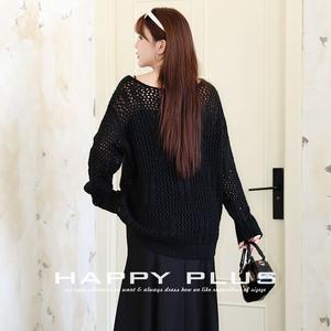 Cárdigan de punto holgado para mujer Runqi, manga larga, blanco, talla grande, diseño calado, grosor medio, fibra acrílica - Product Image 2