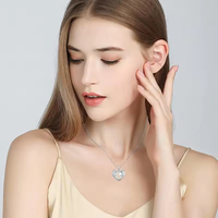 Collier avec pendentif en argent sterling S925 et coquille d'ormeau pour fille, cadeau de bijoux d'amour familial en gros