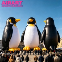Installations animales pour aquariums, ballon gonflable modèle pingouin empereur avec logo imprimé, grand pingouin gonflable