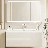 Fabriqué en Chine, armoire de salle de bain en aluminium de 70 cm avec miroir et éclairage