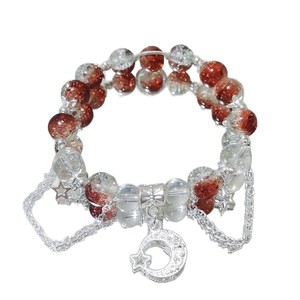 Nouvel Arrivage Bracelet en alliage de lune avec perles en émail coloré à motifs floraux, design de niche pour femme, style féerique <span class=keywords><strong>Mori</strong></span>, pour petite amie - Product Image 5