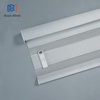 La más nueva decoración de persianas de ventana de doble capa de doble parasol opaco día y noche cebra persiana eléctrica para oficina Hotel