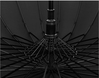 Parapluie Katana pour homme avec poignée de sabre samouraï personnalisée noire et bandoulière, 16 baleines