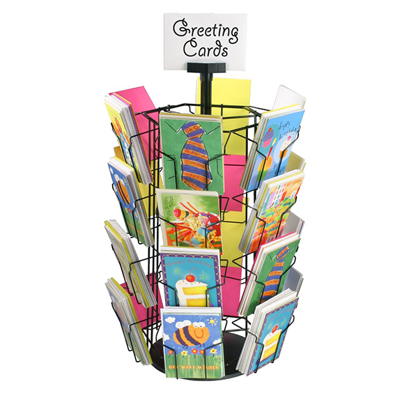 Apache Factory Customized Metal Rotating Greeting Card Display Rack for Shop Display — view 3