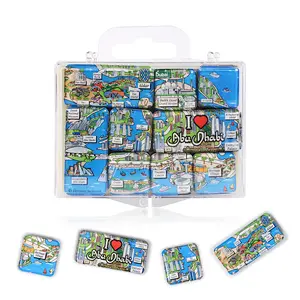 Free Sample Creative Tourist Souvenirs Gift Fridge Magnet Custom Crystal Epoxy Country Fridge Magnets