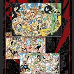 DL One Piece Anime Shikishi Board Affiche d'art estampée à la feuille d'or, Collection limitée Motifs nautiques, pour <span class=keywords><strong>les</strong></span> fans de Luffy, Décoration de chambre - Product Image 5