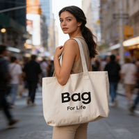 Sac fourre-tout en toile de coton pliable grand format avec imprimé dessin animé, promotion en gros, logo personnalisé, publicitaire, pour usage quotidien, sac recyclable