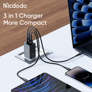 ที่ชาร์จ Mcdodo 153 67W 65W USB C แบบ US 45W 30W 20W GaN <span class=keywords><strong>MINI</strong></span> PD 3 พอร์ต ที่ชาร์จ USB C 65 วัตต์ สำหรับ iPhone, MacBook, <span class=keywords><strong>iPad</strong></span> และ Android - Product Image 4