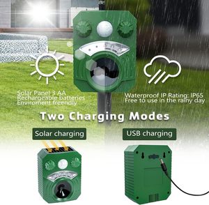 Dispositif répulsif pour animaux d'usine pour extérieur 2025 répulsif pour animaux étanche à énergie solaire avec répulsif de singe à ultrasons PIR - Product Image 5