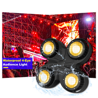 SHTX Prix de gros 4x100W IP65 Éclairage COB étanche pour public, pour scène, mariage, extérieur, projecteur LED COB à 4 yeux pour public