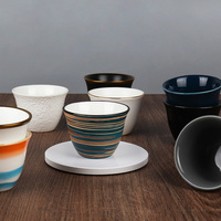 Service à Thé Cawa Saoudien en Porcelaine Fait Main Personnalisé, Tasse à Thé Arabe en Céramique Unique, Vente en Gros