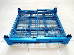 Euro tùy chỉnh wlded kho sơn tĩnh điện đóng mở <span class=keywords><strong>Stackable</strong></span> hậu cần cứng nhắc thép dây kim loại lưới lưu trữ Pallet lồng - Product Image 4