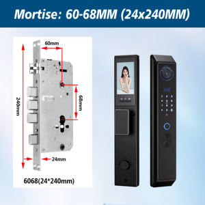 Cerradura Digital Segura, Cerradura Inteligente con Wifi, Cerraduras Inteligentes para Puerta Principal, Cerradura Inteligente con Reconocimiento Facial - Product Image 3