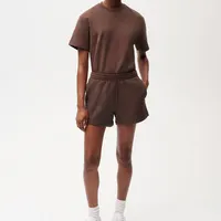 2022 New Design Custom Logo Sport-Sweat-Shorts aus recycelter Baumwolle für Herren mit elastischem Bund und Seiten taschen